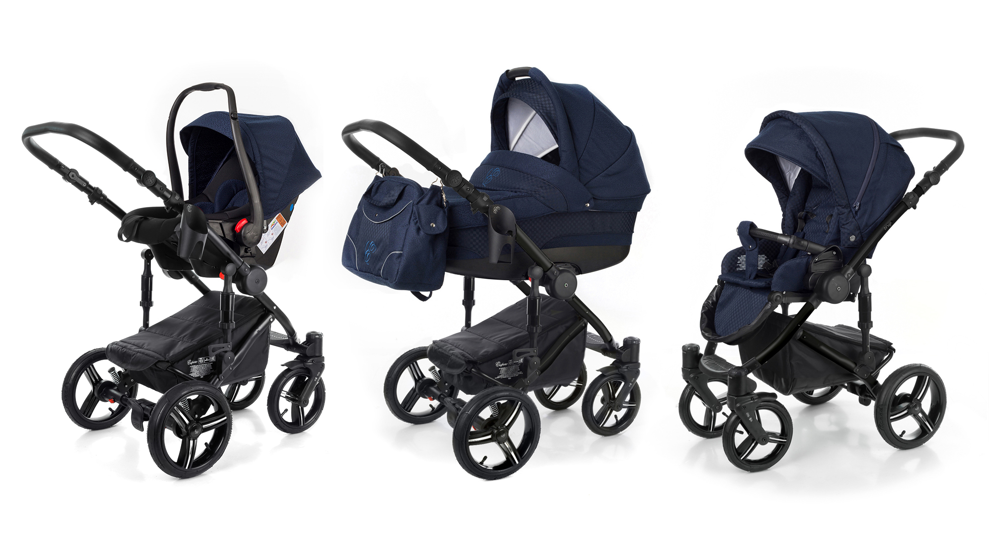 Коляска 3 в 1 Esspero Magic (шасси Black) Mar Carbon