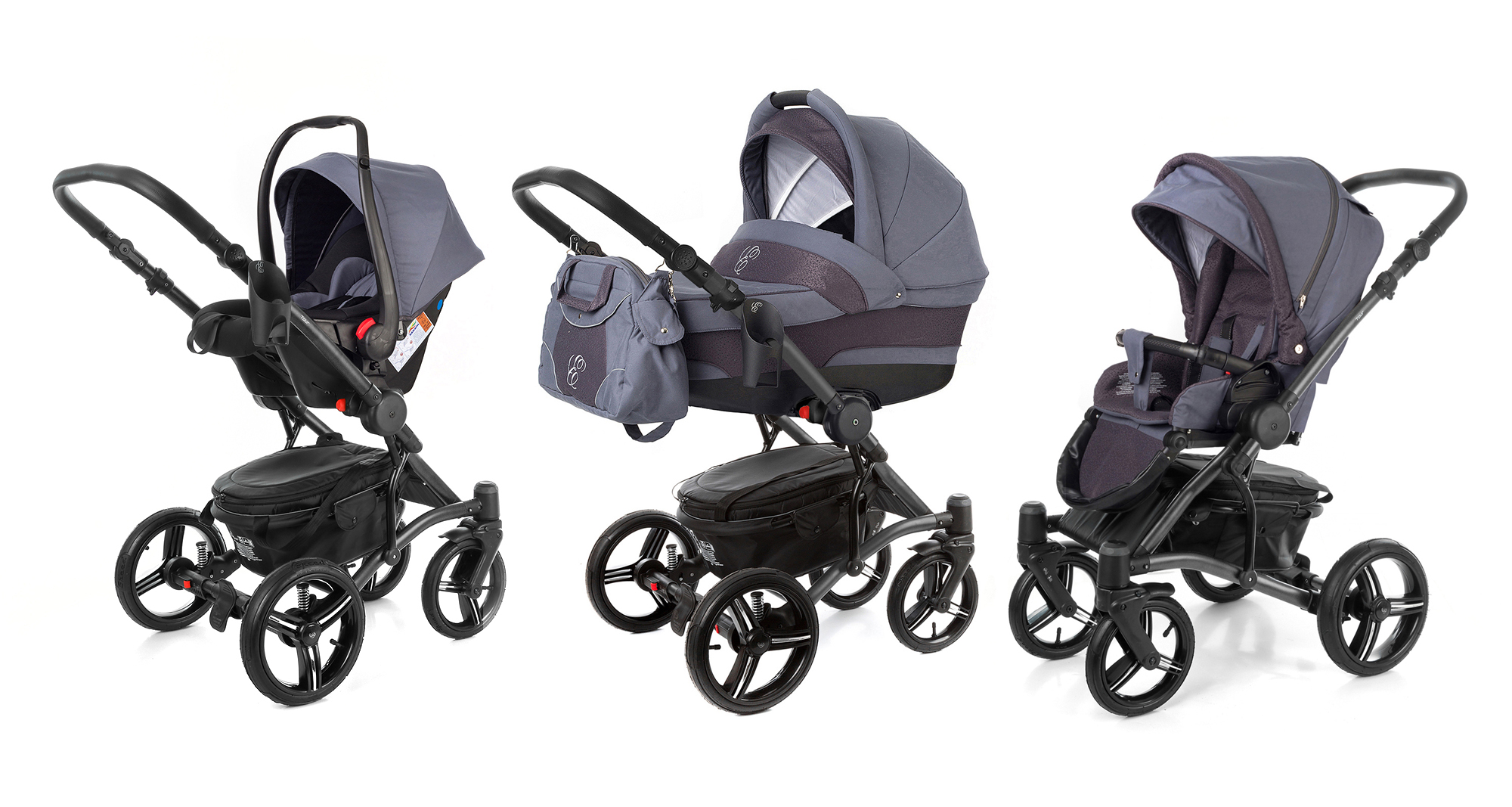 Коляска 3 в 1 Esspero Tour (шасси Graphite) Dark Grey