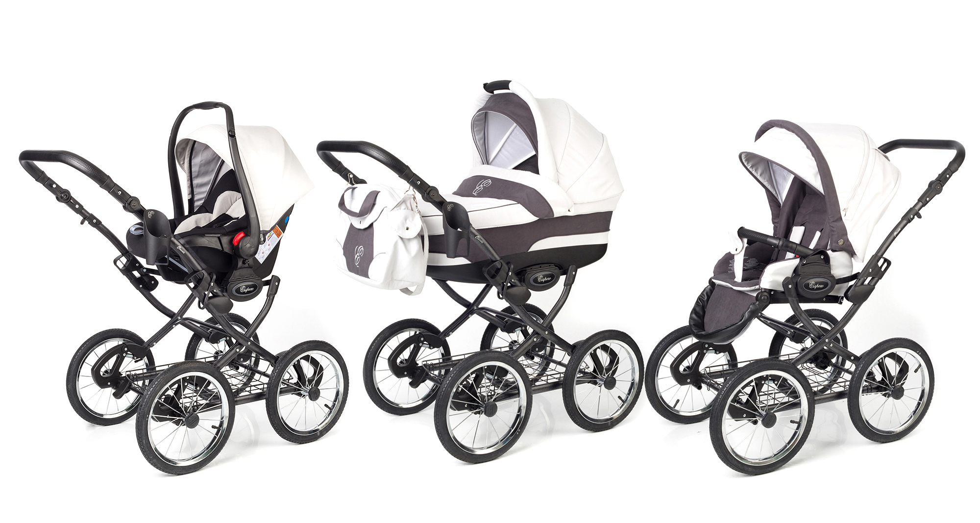 Коляска 3 в 1 Esspero Classic (шасси Graphite) Grey
