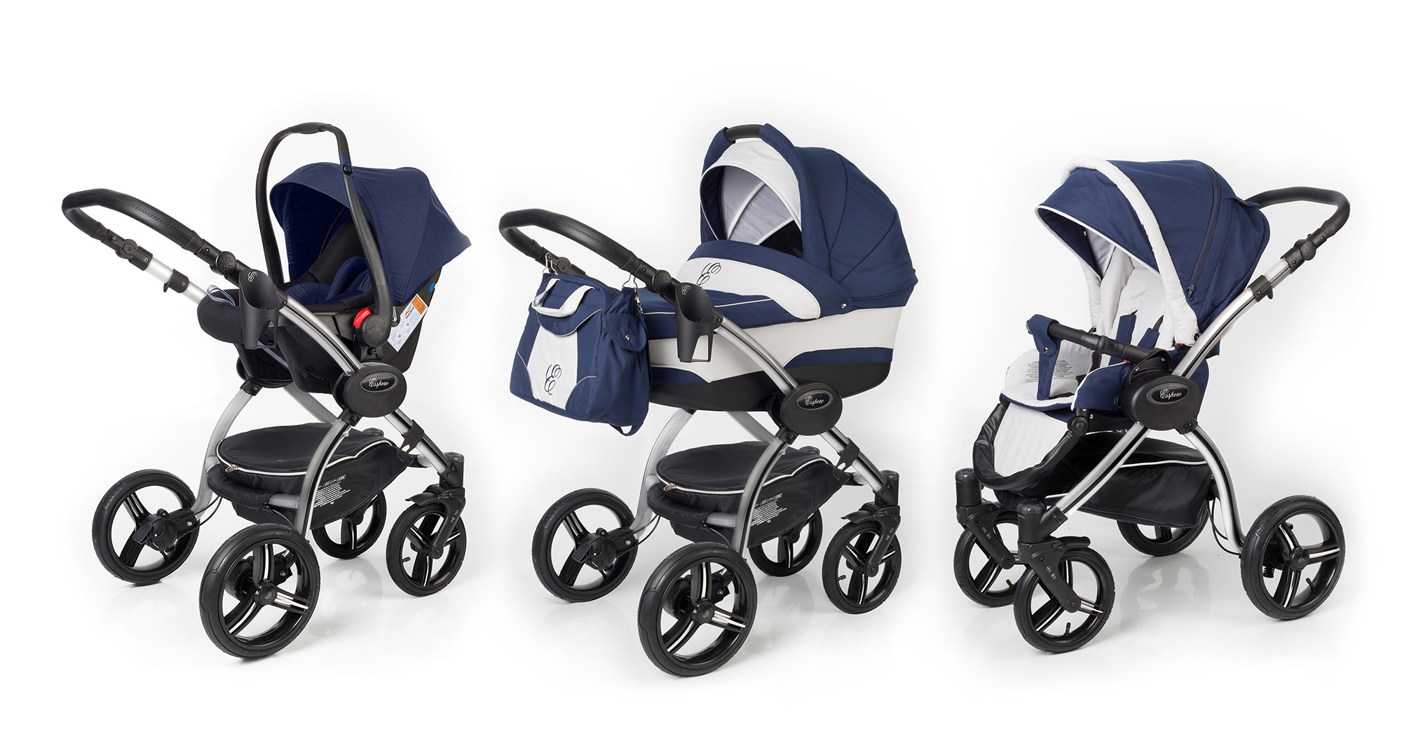 Коляска 3 в 1 Esspero I-Nova (шасси Grey) Navy Grey