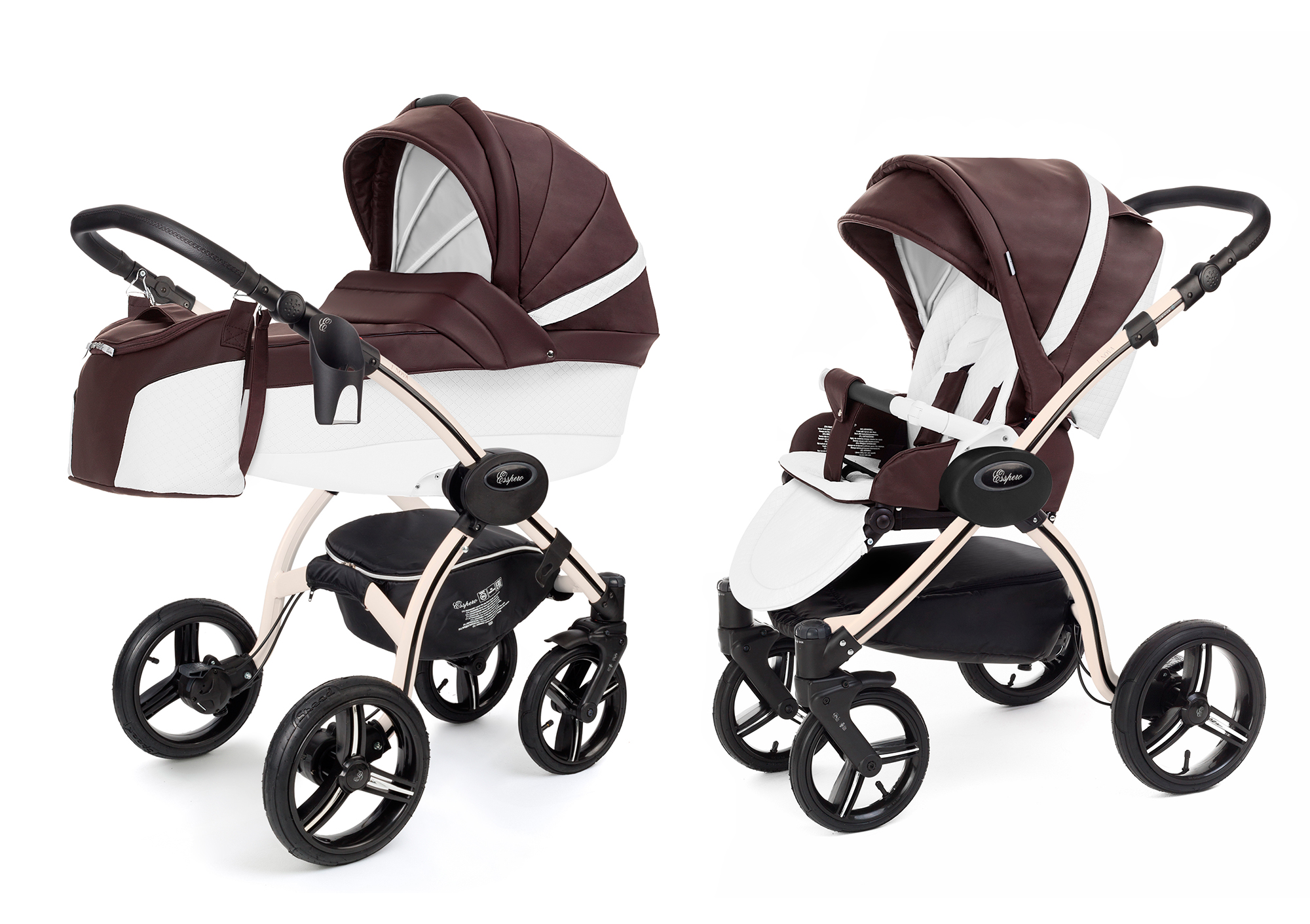 Коляска 2 в 1 Esspero Grand I-Nova (шасси Beige) Nappa Brown