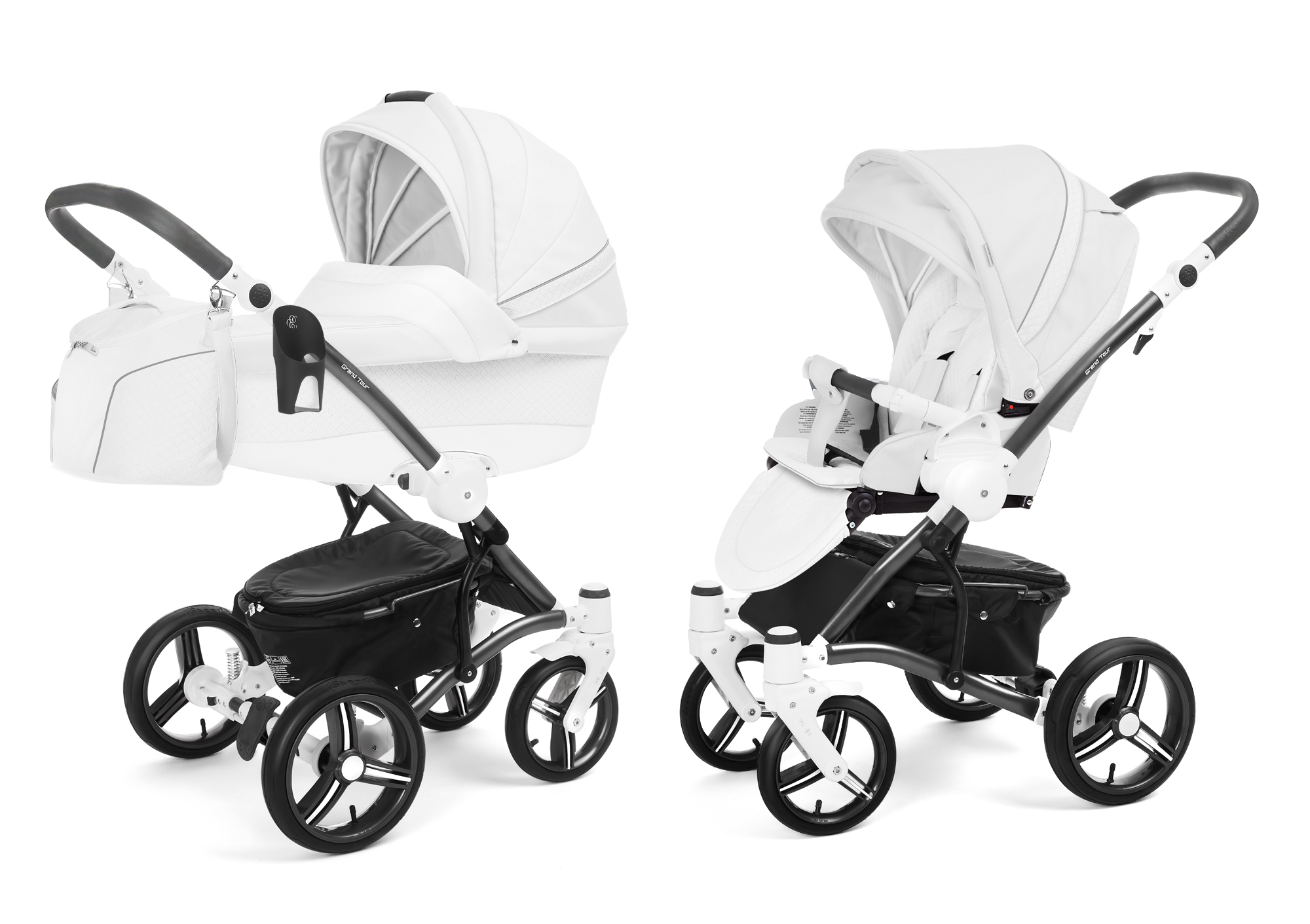 Коляска 2 в 1 Esspero Grand Tour (шасси White) Nappa White