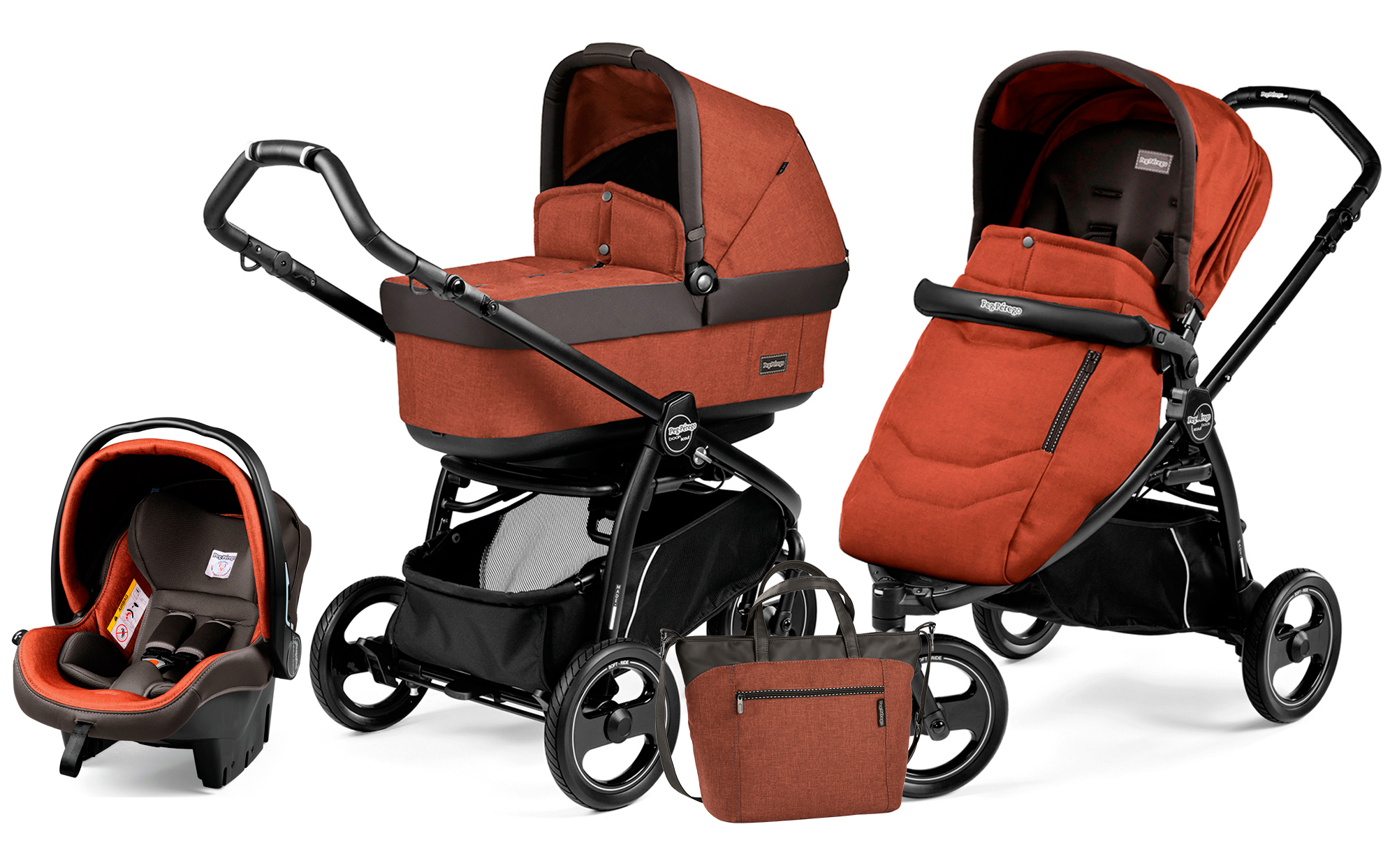 Коляска 3 в 1 Peg Perego Book Scout Pop Up Set Modular Terracotta