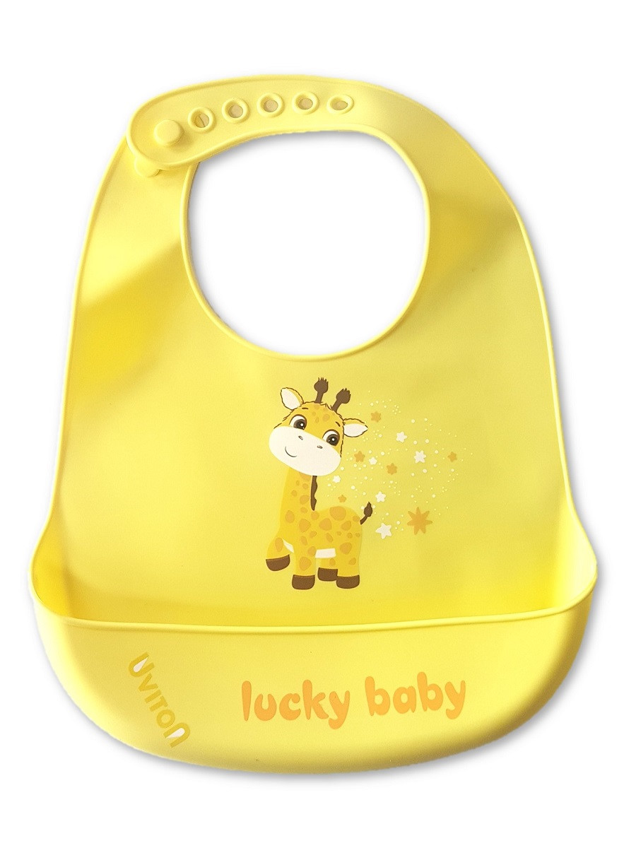 Нагрудник силиконовый Uviton арт. 0246 Giraffe (желтый)
