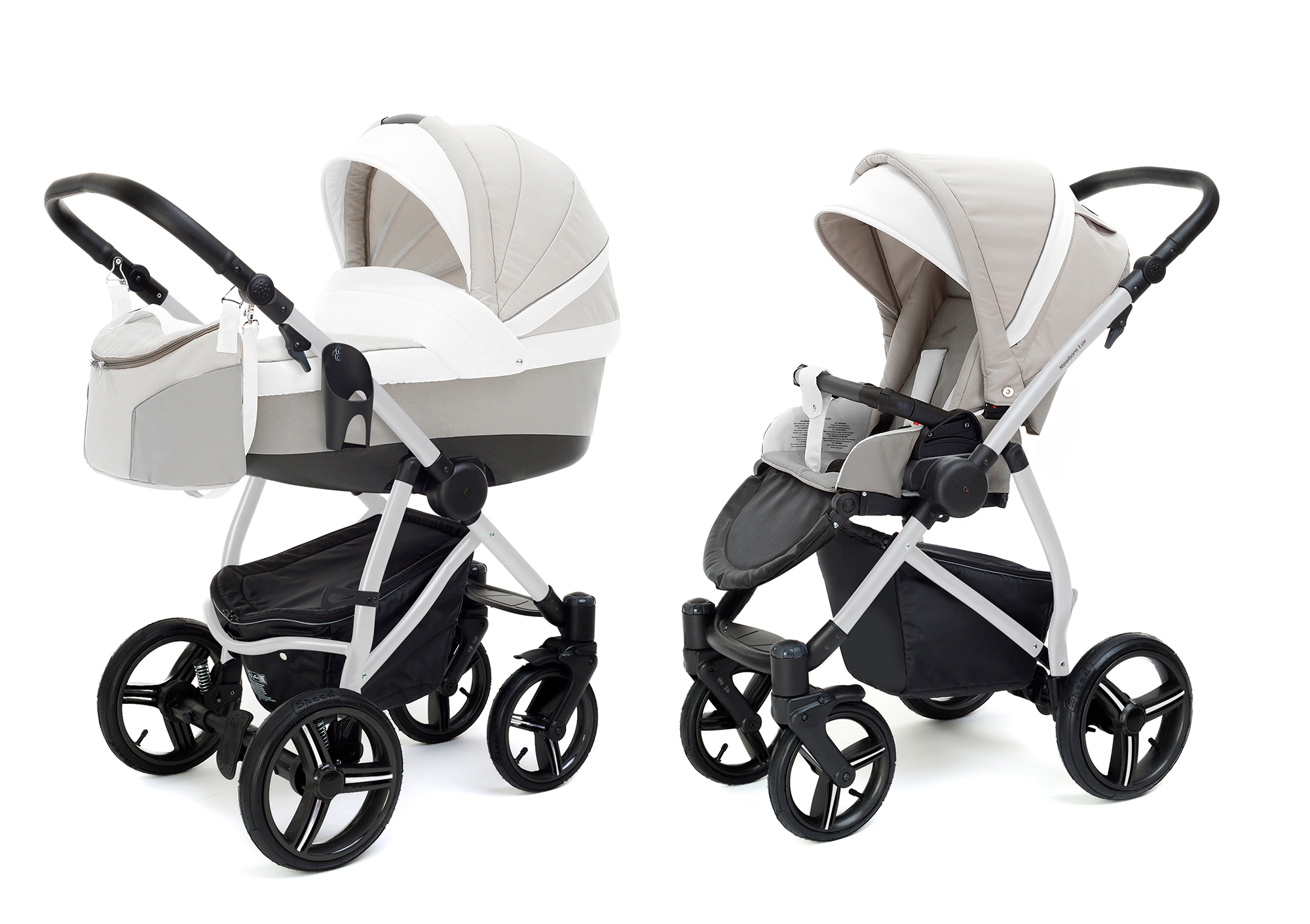 Коляска 2 в 1 Esspero Grand Newborn Lux (шасси Grey) Vanila