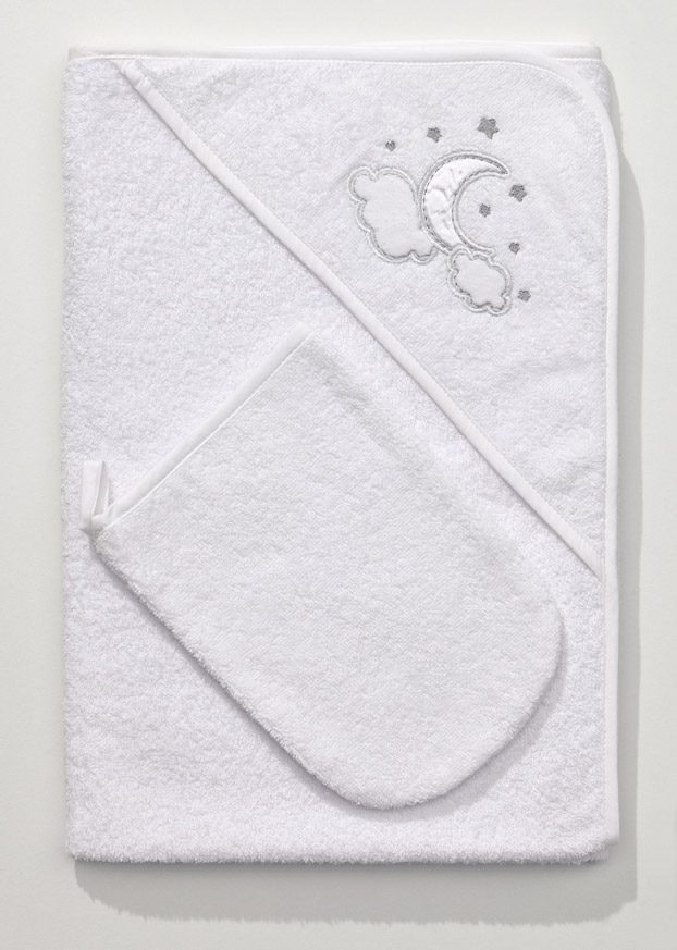 Полотенце-уголок Funnababy Luna Chic 90x90 см + варежка