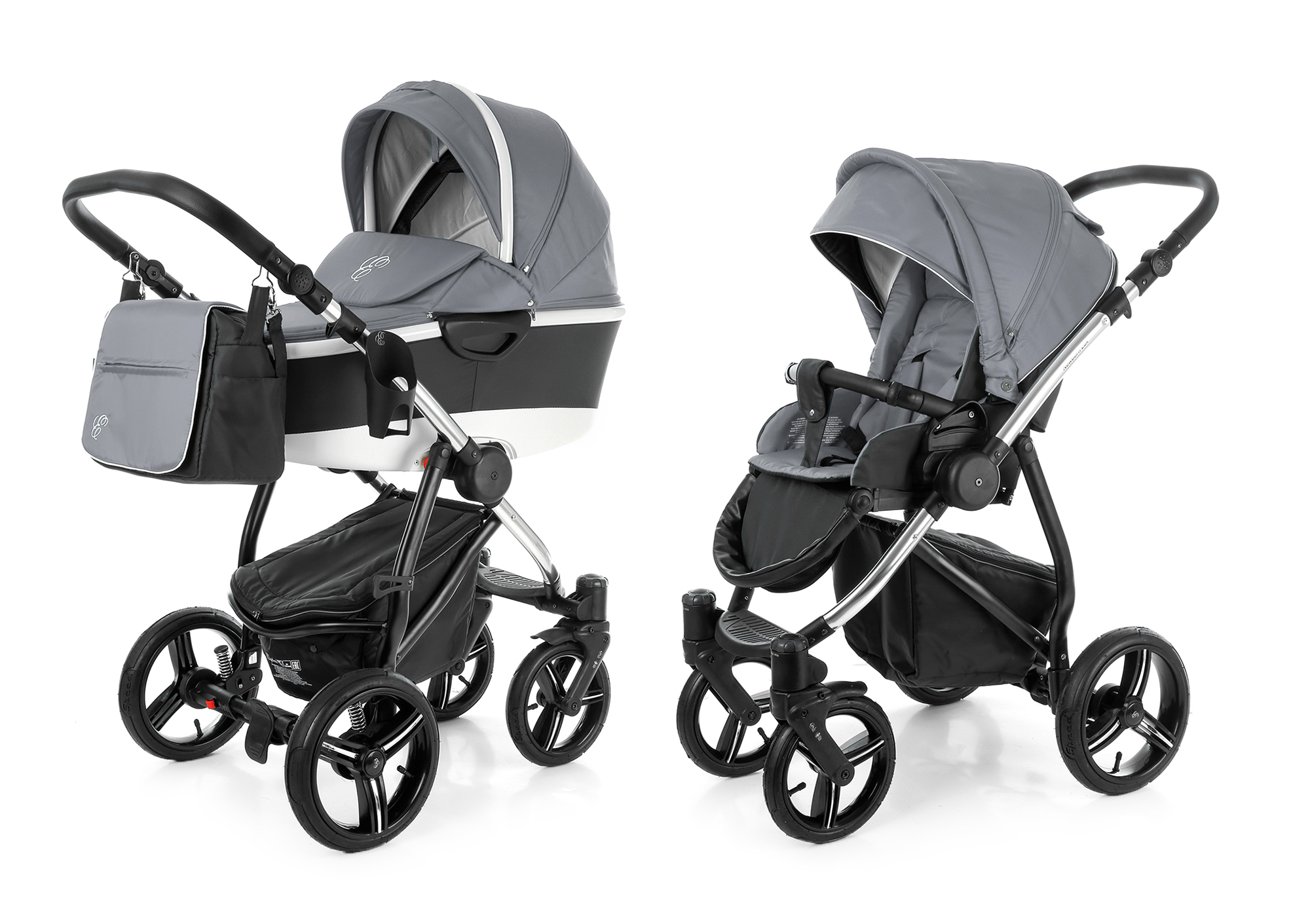 Коляска 2 в 1 Esspero Newborn Lux Alu (шасси Chrome) Grey