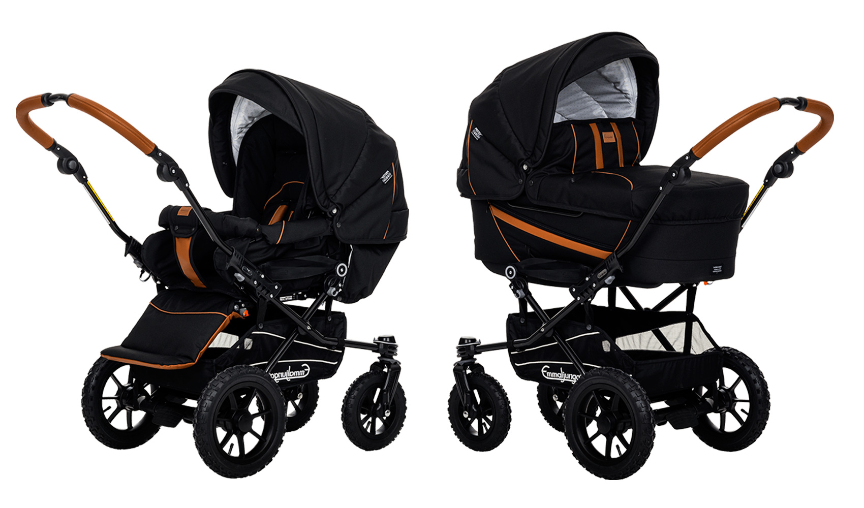 Коляска 2 в 1 Emmaljunga Edge Duo Combi Outdoor (шасси Duo S Outdoor) Outdoor Black