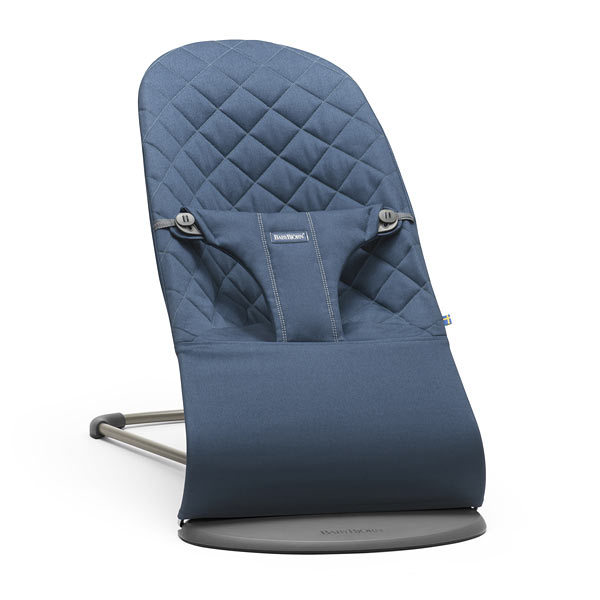 Детский шезлонг BabyBjorn Bliss Cotton синий