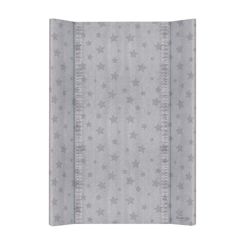 Пеленальный матрасик без изголовья Ceba Baby 70 см на кровать Denim Style W-200 Stars grey W-200-119-588
