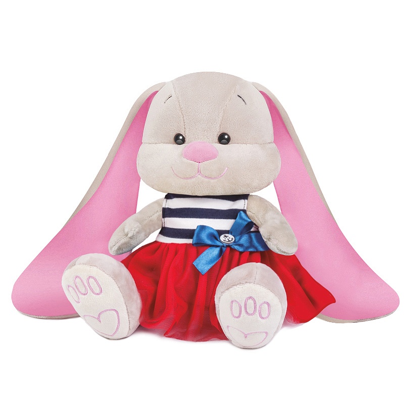Мягкая игрушка Maxi Toys Зайка Jack&Lin (25 см) Морячка в Сине-Красном Платье