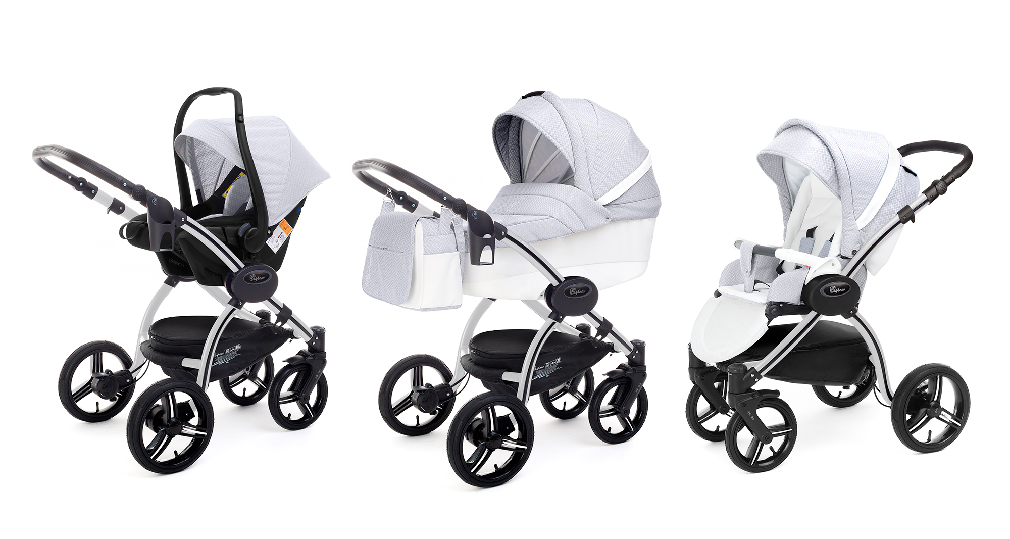 Коляска 3 в 1 Esspero Grand I-Nova (шасси Grey) Grey Diamond