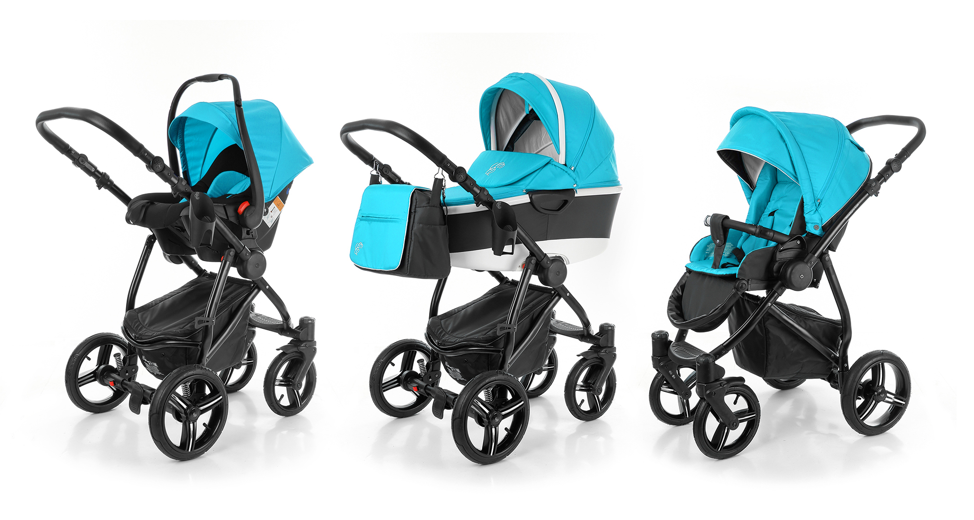 Коляска 3 в 1 Esspero Newborn Lux Alu (шасси Black) Aqua