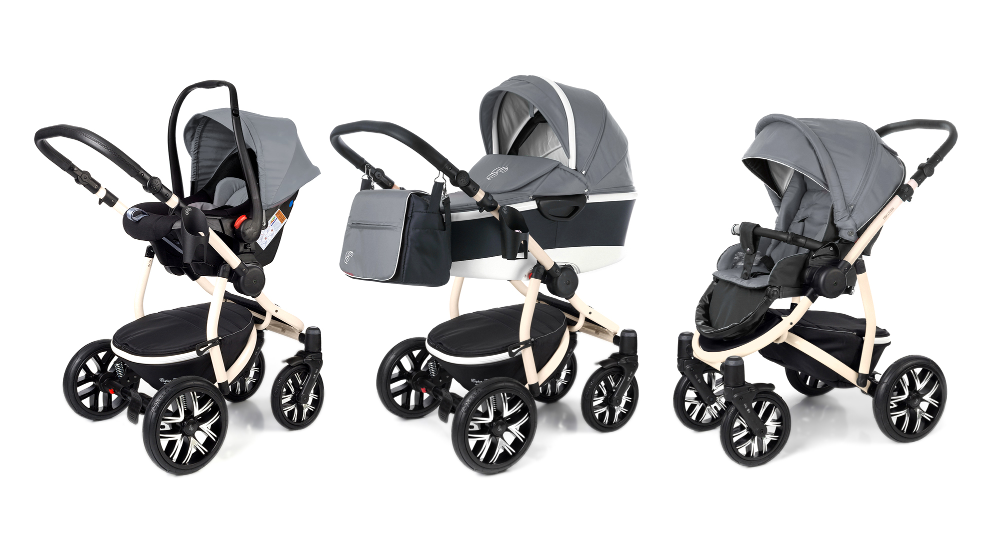 Коляска 3 в 1 Esspero Discovery Alu (шасси Beige) Grey