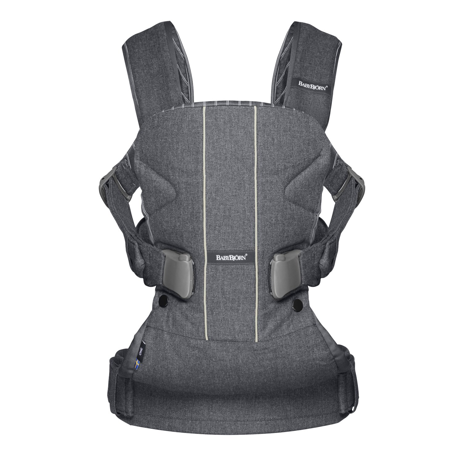 Рюкзак-Кенгуру BabyBjorn One Cotton Mix Пинстрайп-серый