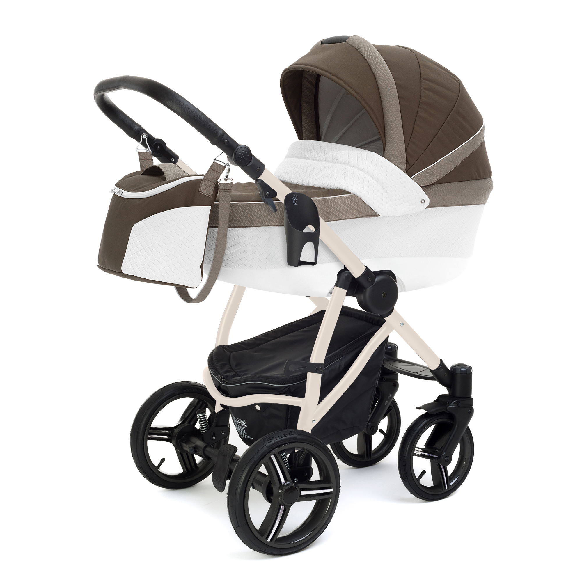 Коляска для новорожденных Esspero Grand Newborn Lux (шасси Beige) Royal Brown