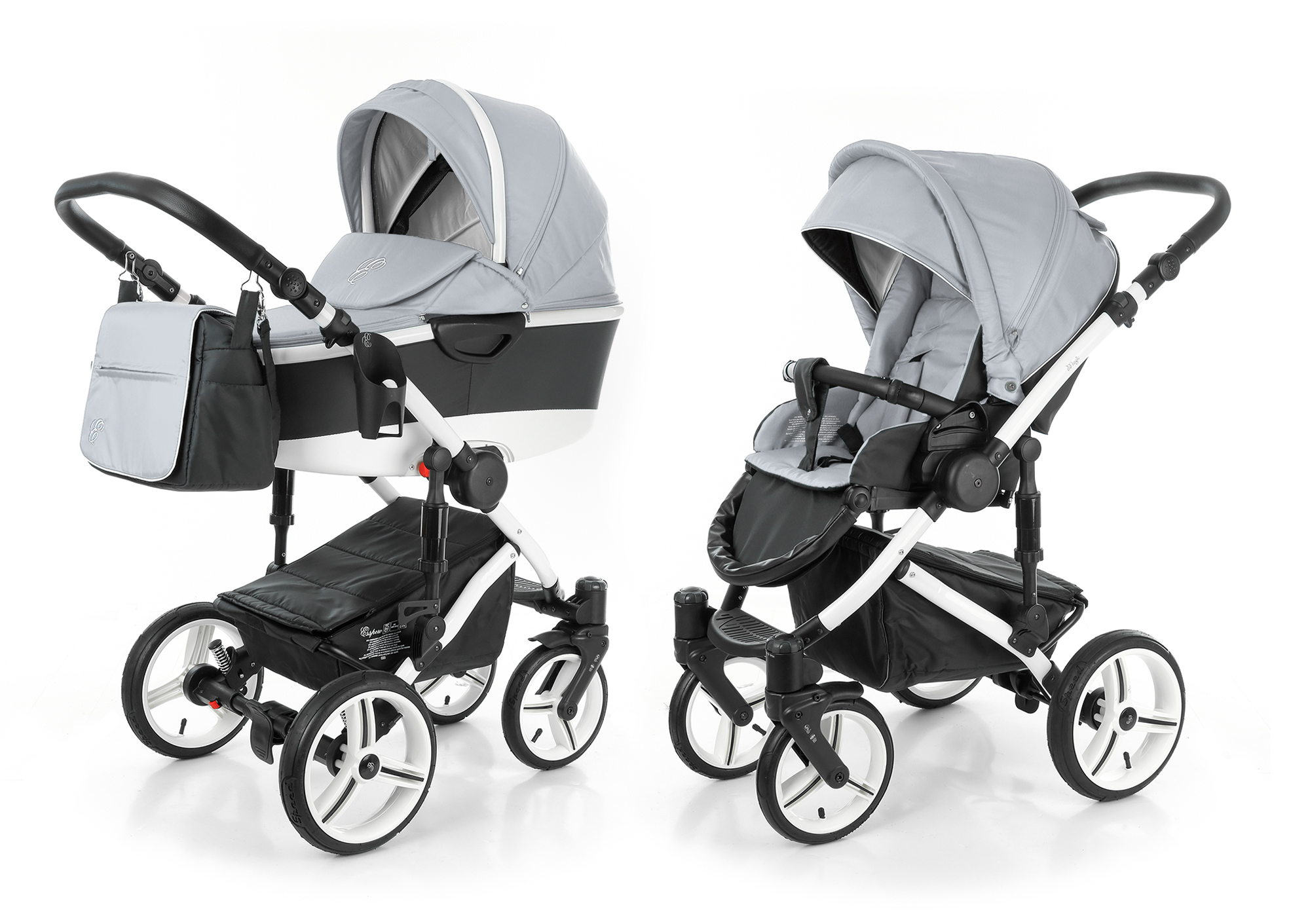 Коляска 2 в 1 Esspero Magic Alu (шасси White) Silver
