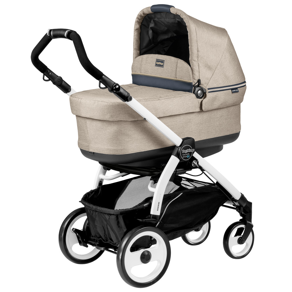 Коляска для новорожденных Peg Perego Book 51 Pop Up (шасси White/Black) Luxe Beige