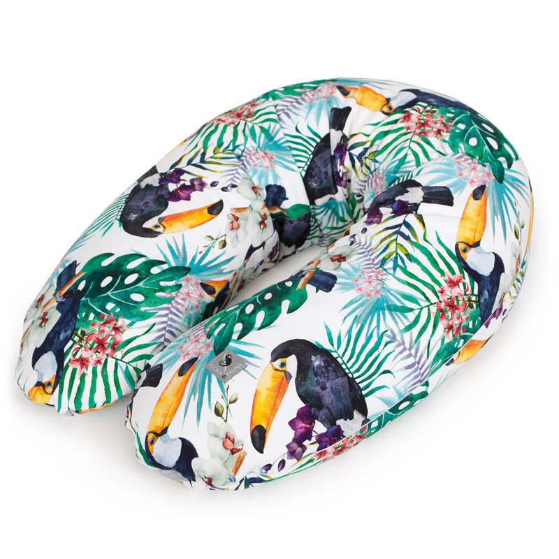 Подушка для кормления Ceba Baby Physio Multi Flora Fauna трикотажная Tucan W-741-099-544