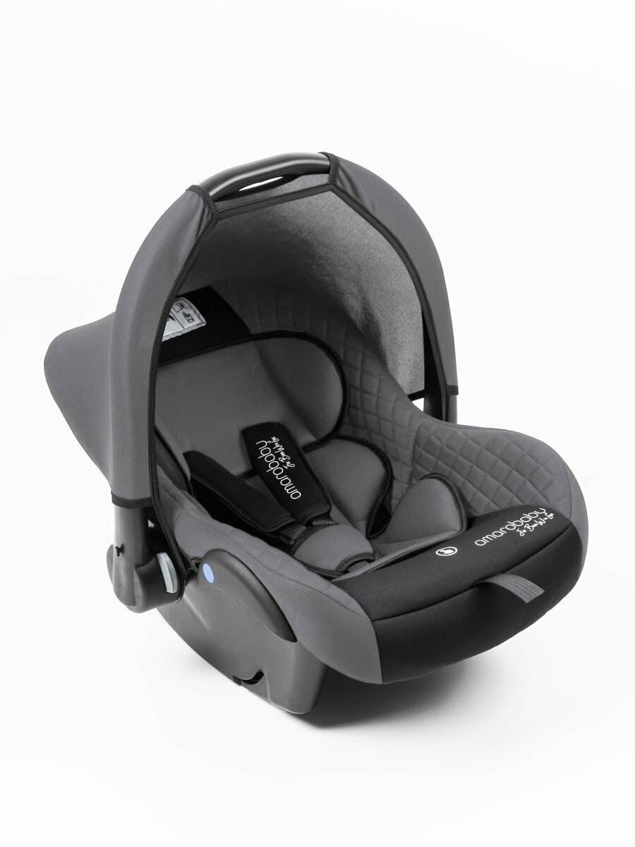 Автокресло детское AMAROBABY Baby comfort Серый/чёрный