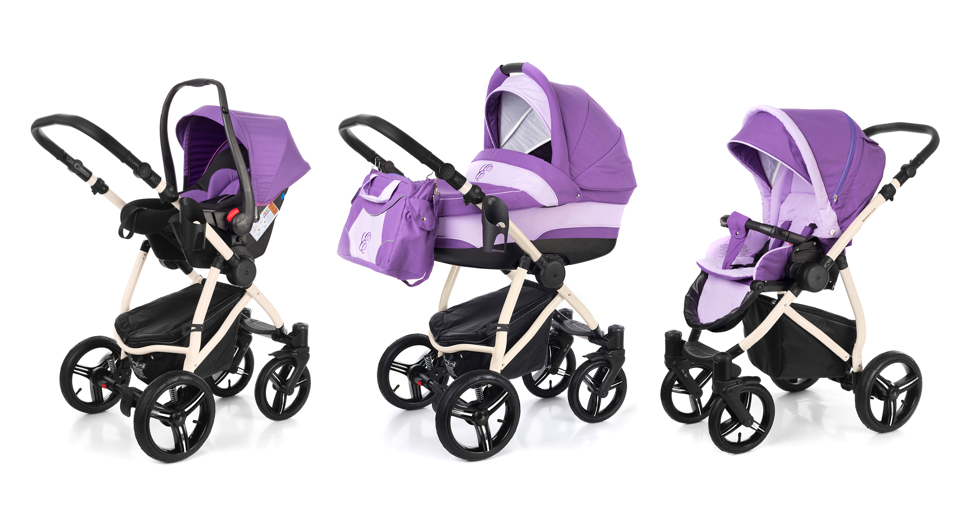 Коляска 3 в 1 Esspero Newborn Lux (шасси Beige) Iris