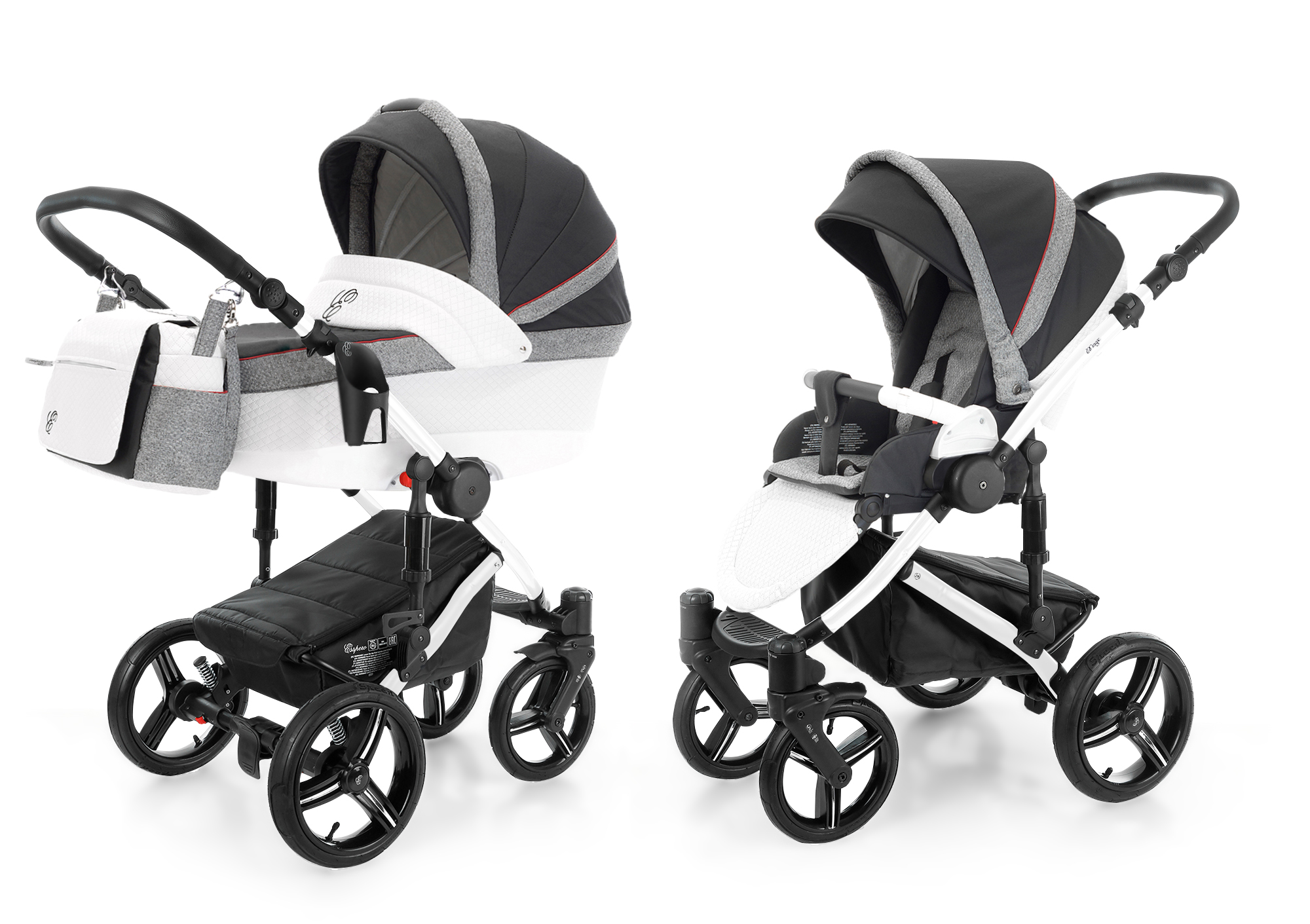 Коляска 2 в 1 Esspero Grand Magic (шасси White) Royal Grey