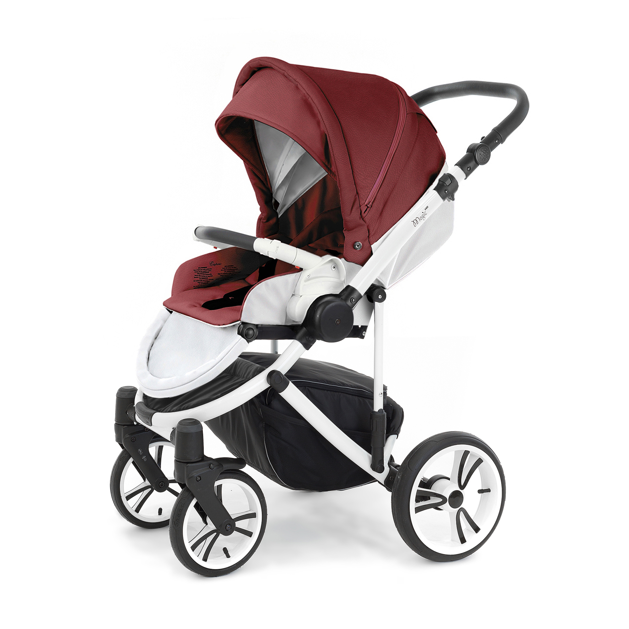 Прогулочная коляска Esspero Magic Alu (шасси Black) Cherry leatherette