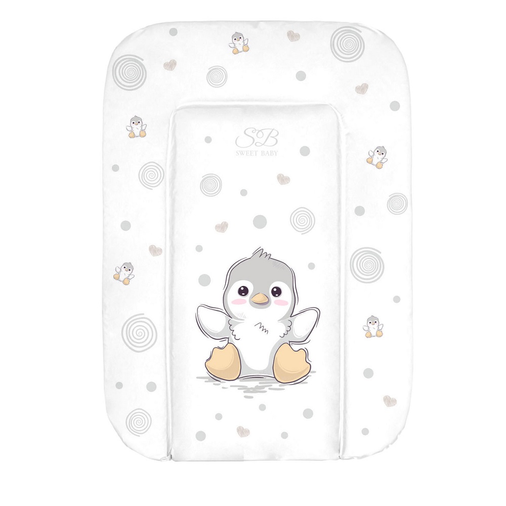 Пеленальный матрасик 48х71 Sweet Baby Pinguino Grigio (пингвин серый)