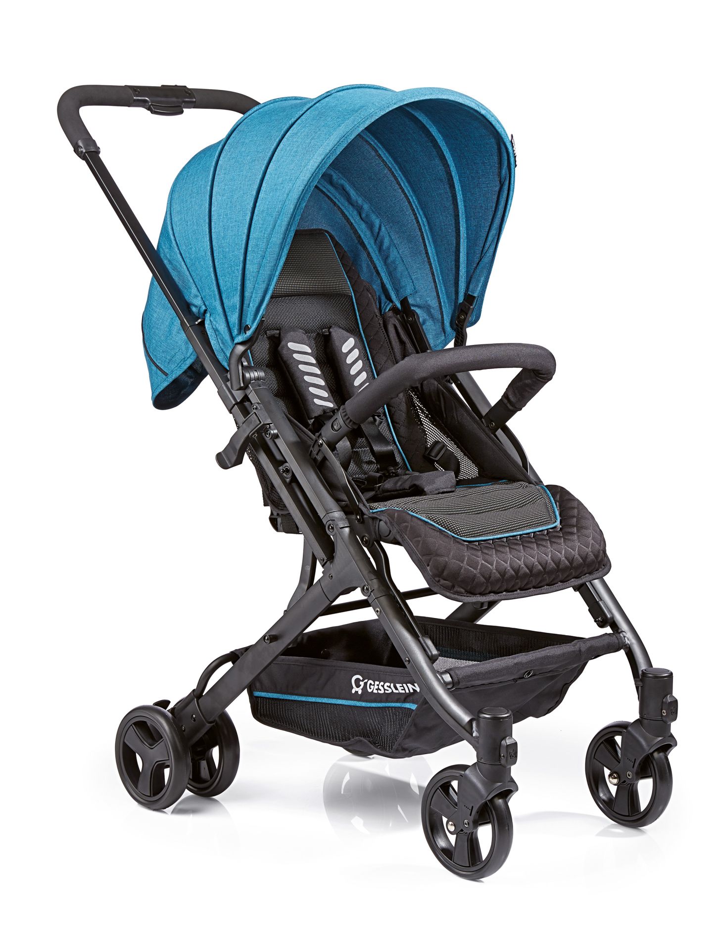 Прогулочная коляска Gesslein S8 SPORT BLACK PETROL meliert
