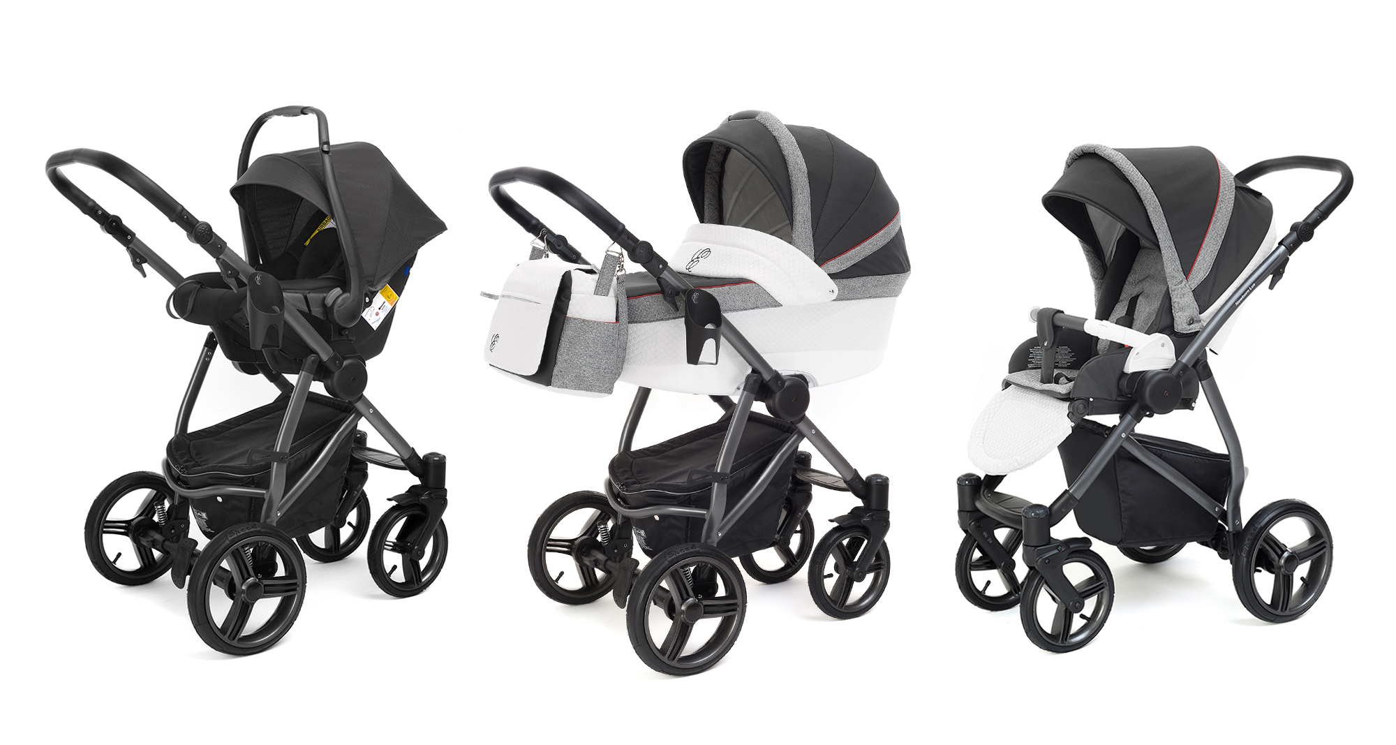 Коляска 3 в 1 Esspero Grand Newborn Lux (шасси Graphite) Royal Grey