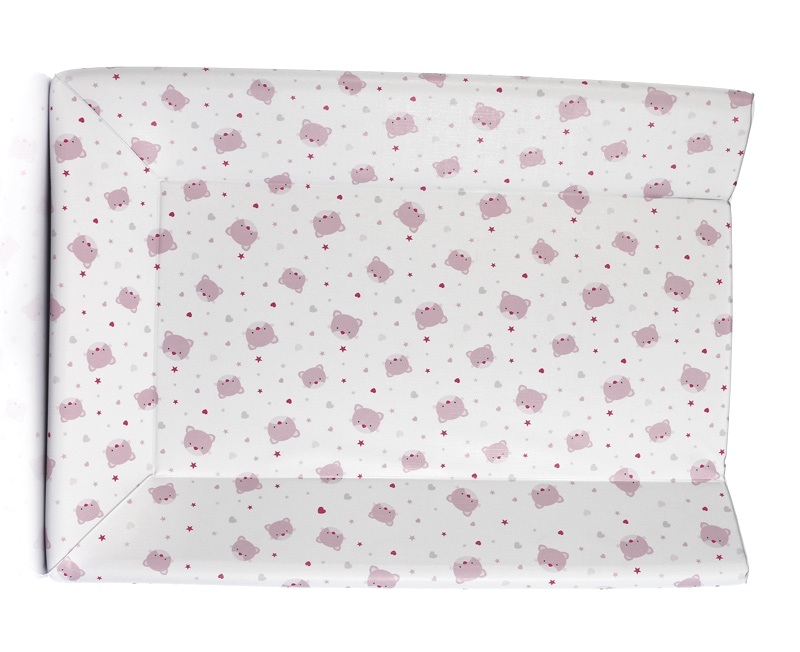 Пеленальный матрасик Micuna PL-1349 Plus 2 для тумбы Pink Bears and Hearts