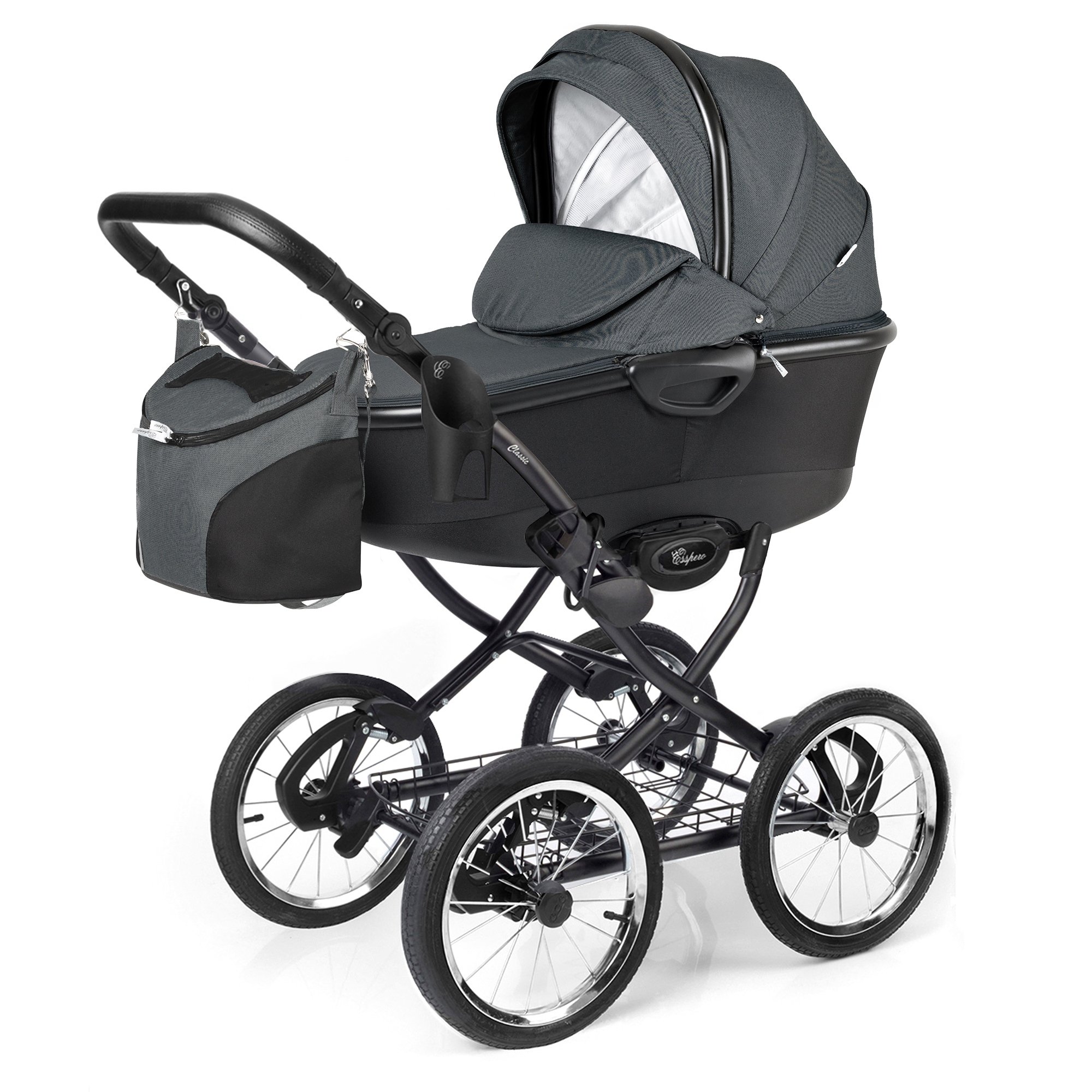 Коляска для новорожденных Esspero Classic Alu (шасси Black) Onyx