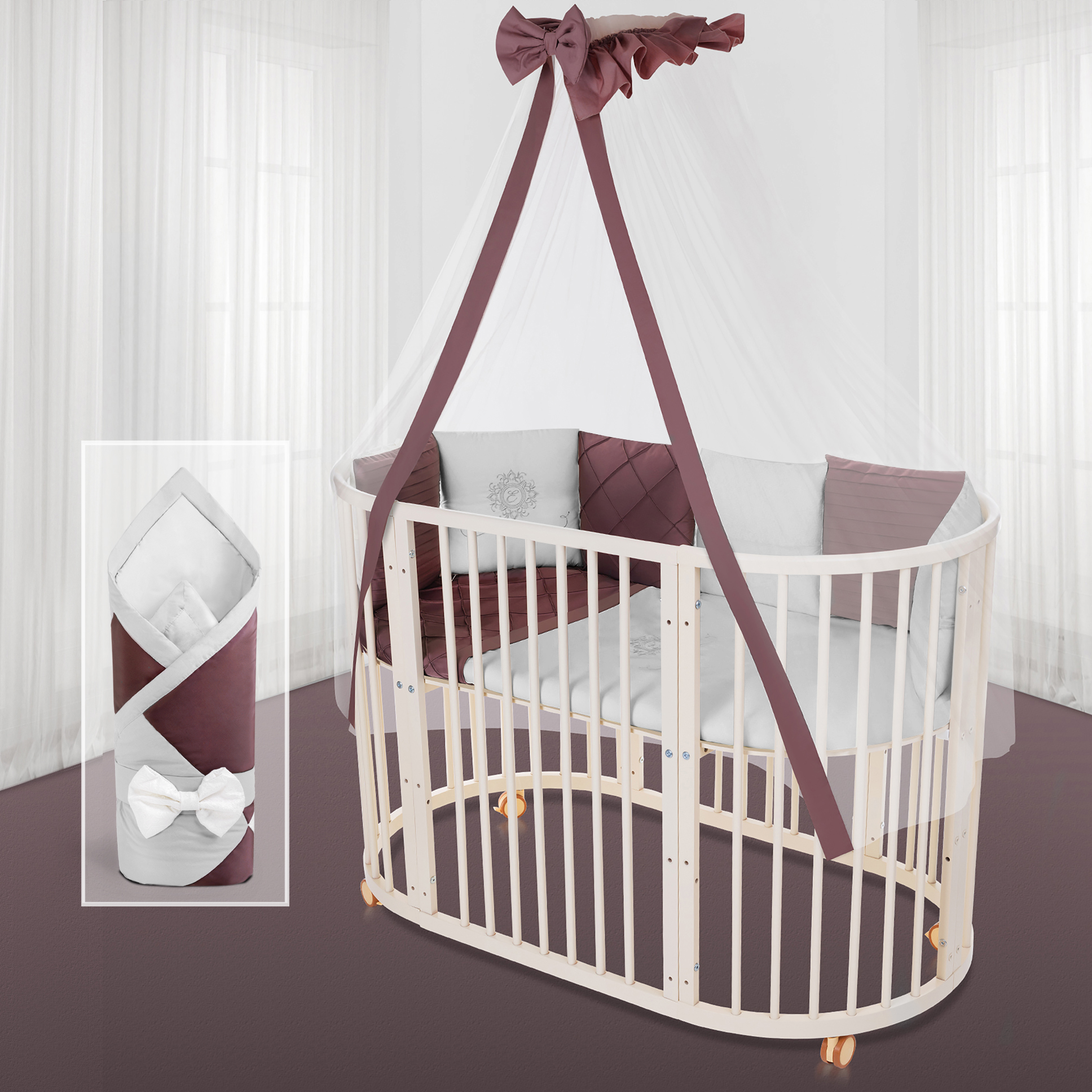 Комплект постельного белья Esspero Caramel Grey-Purple