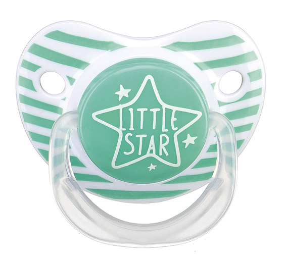 Соска-пустышка силиконовая ортодонтической формы Happy Baby Little Star