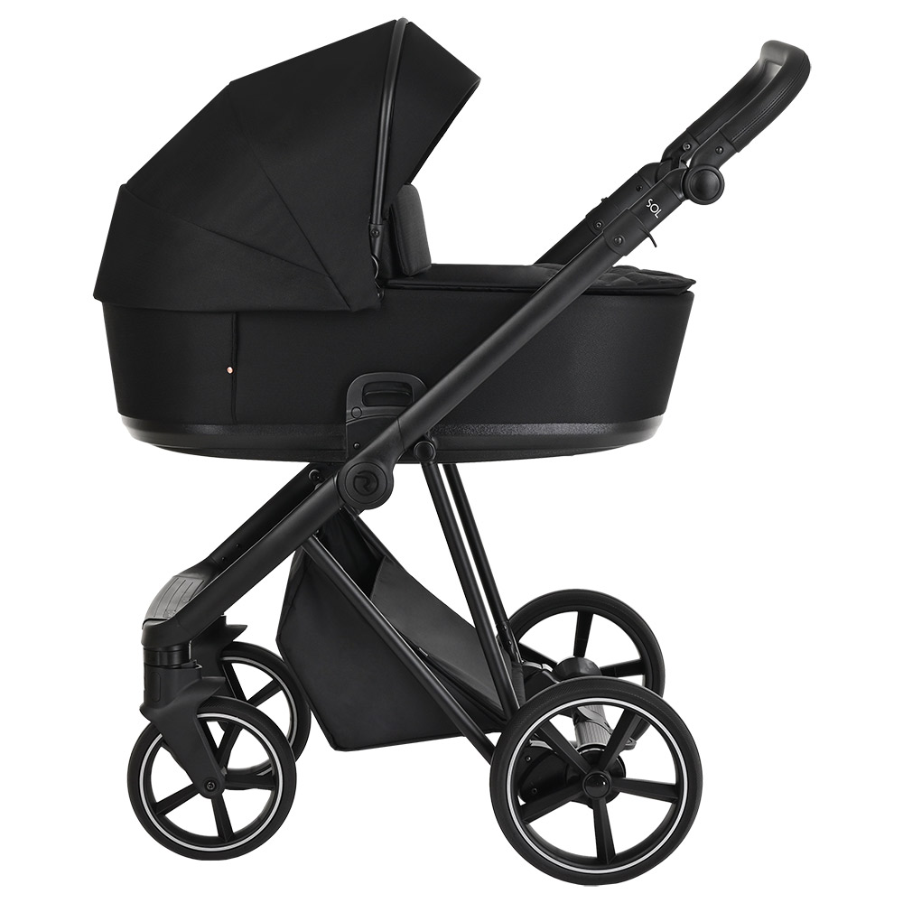 Коляска 2 в 1 Roan Sol Raven/Black/руч.Черный