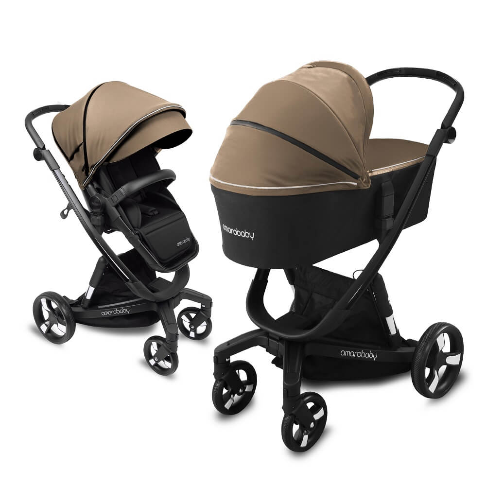 Коляска 2 в 1 Amarobaby Tutum с Auto Brake Бежевый