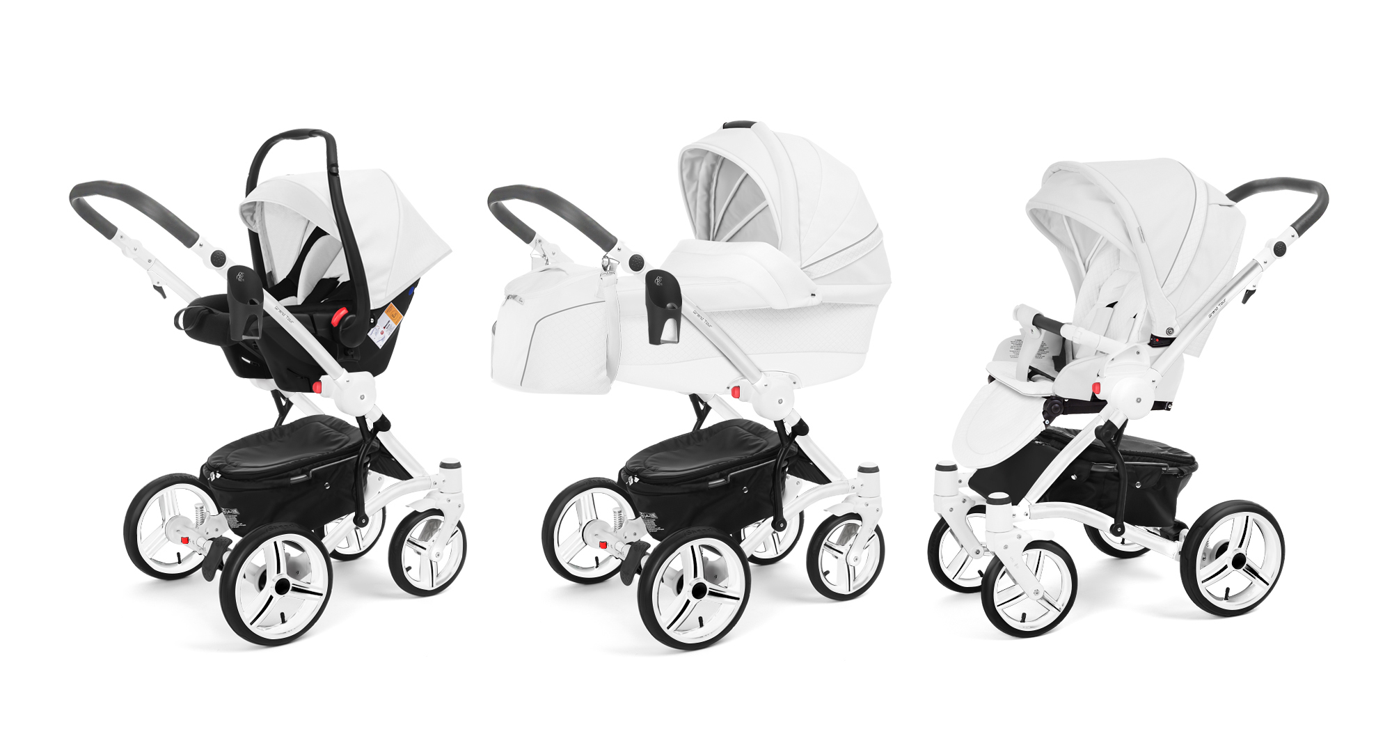 Коляска 3 в 1 Esspero Grand Tour Nappa White