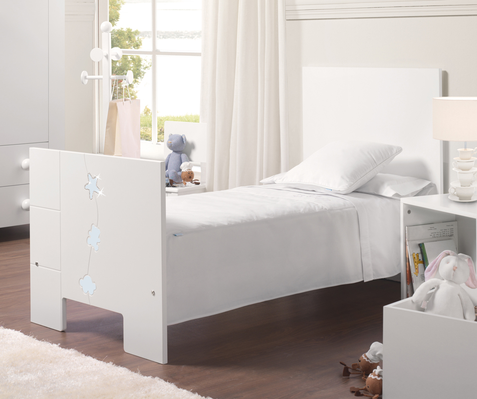 Детская кроватка Micuna Juliette Luxe Big 140х70 white/blue