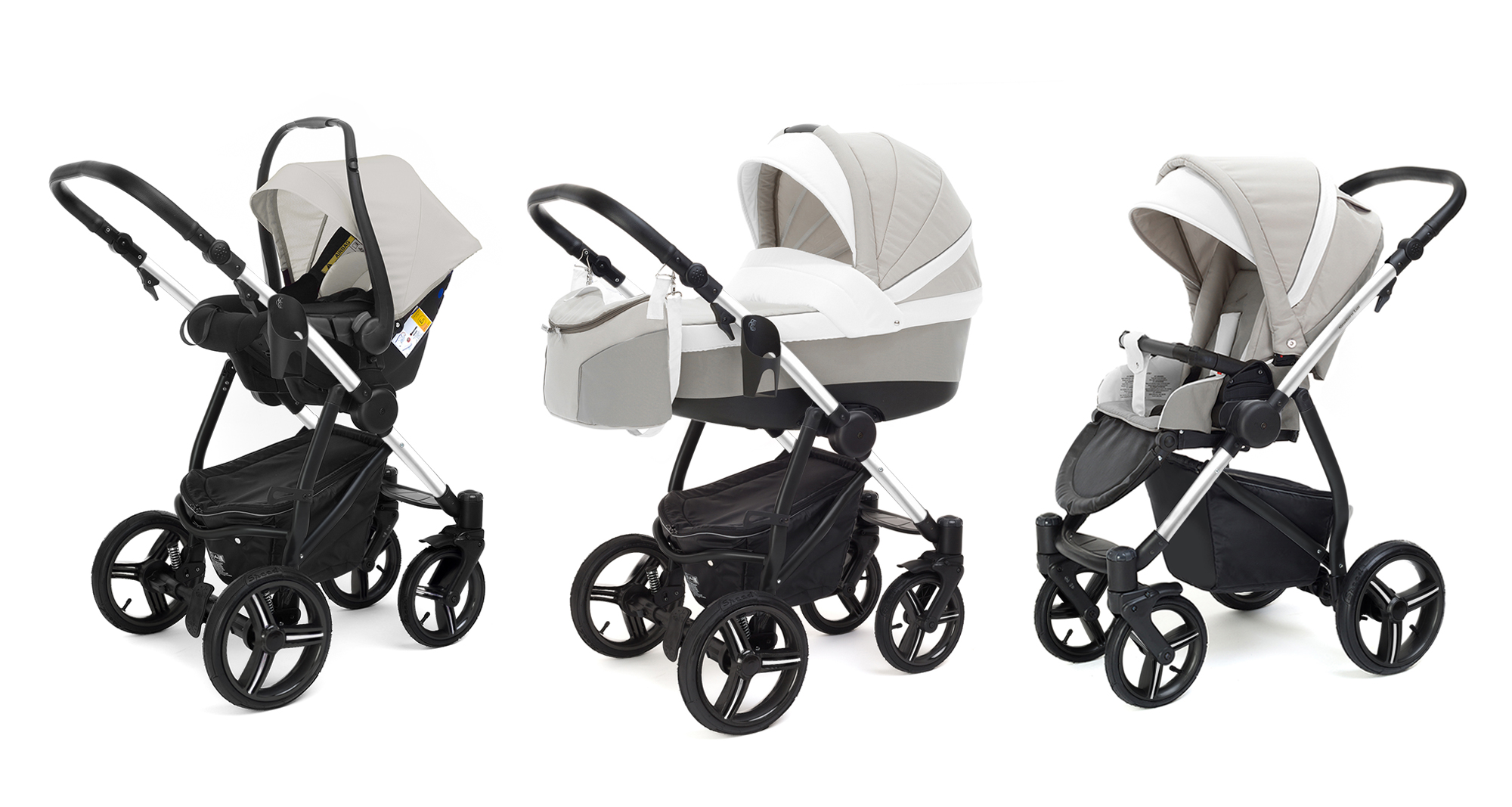 Коляска 3 в 1 Esspero Grand Newborn Lux (шасси Chrome) Vanila