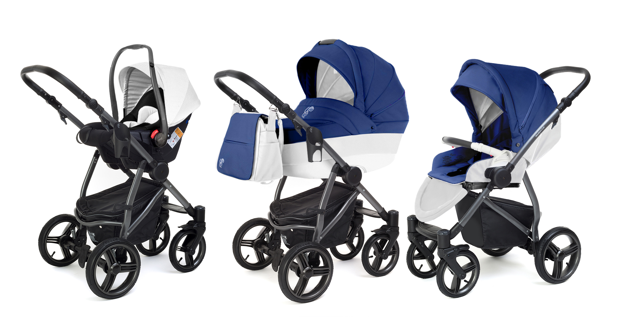 Коляска 3 в 1 Esspero Grand Newborn Lux (шасси Graphite) Mar leatherette