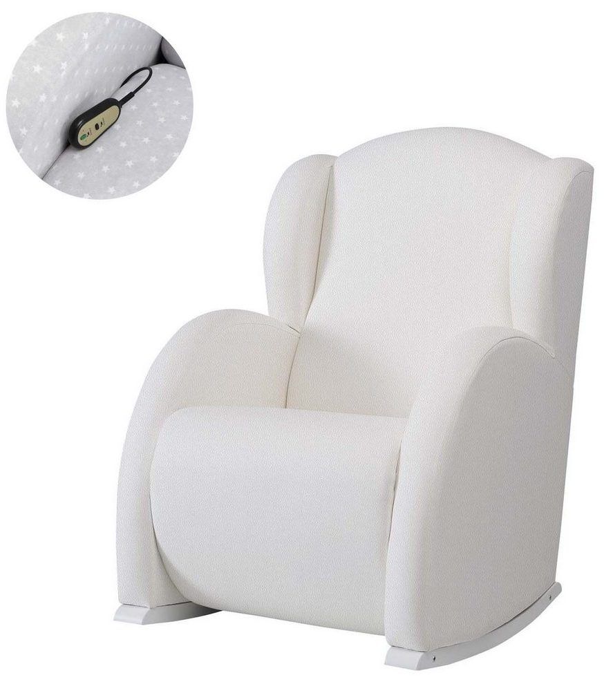 Кресло-качалка с Relax-системой Micuna Wing/Flor White/White