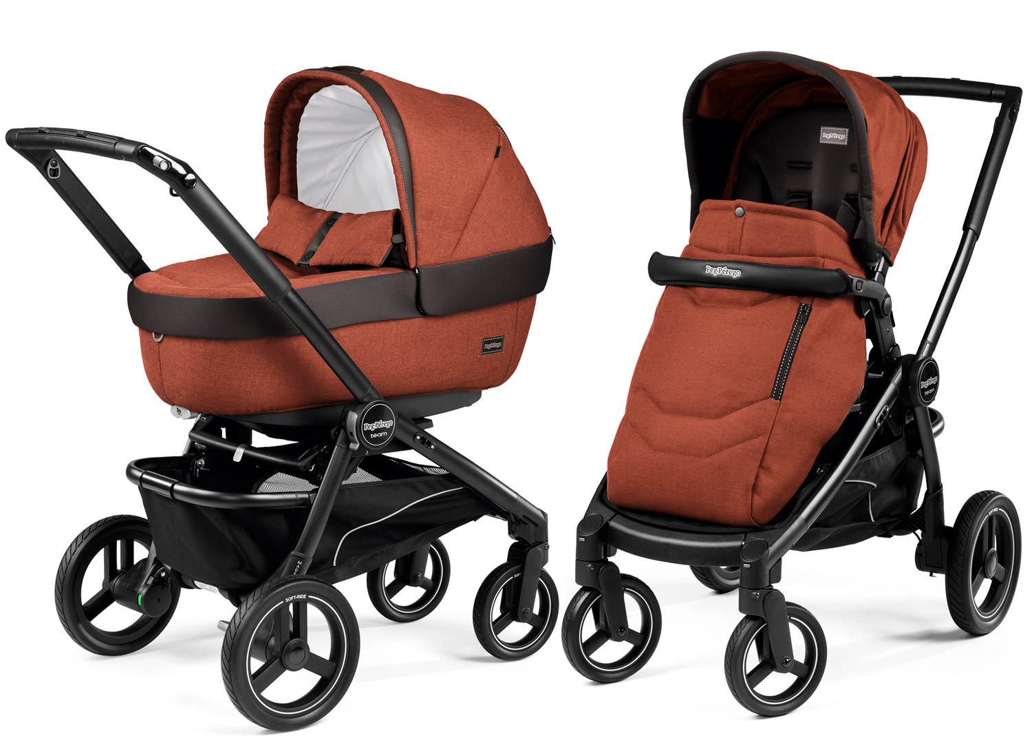 Коляска 2 в 1 Peg Perego Team Elite Combo Terracotta