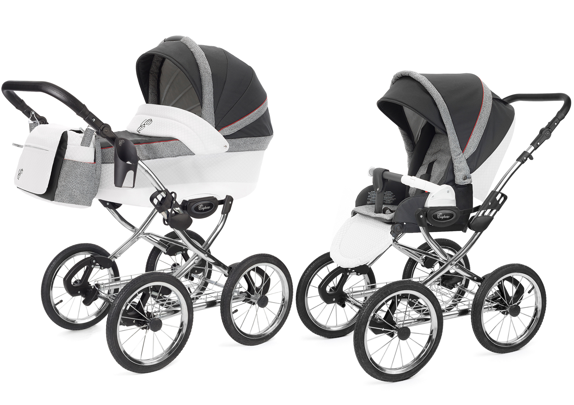 Коляска 2 в 1 Esspero Grand Classic (шасси Chrome) Royal Grey