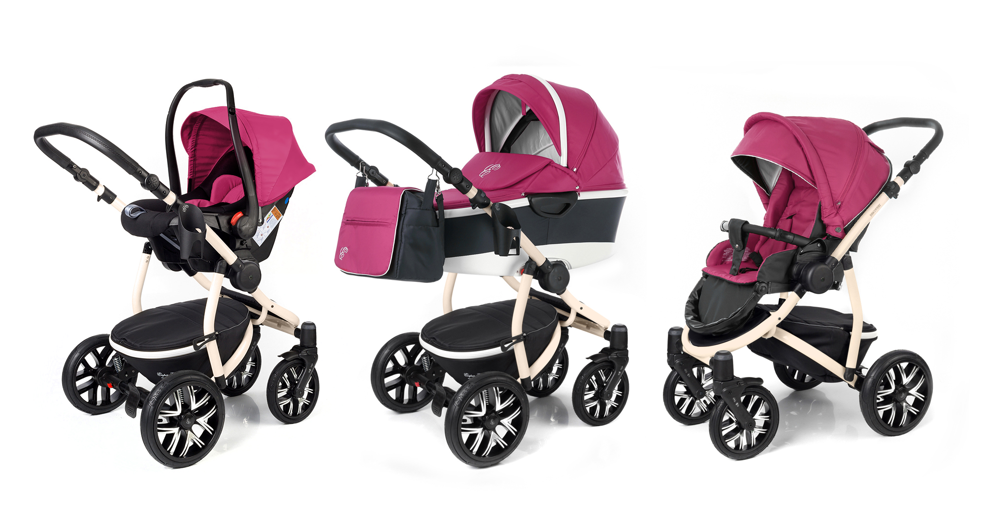Коляска 3 в 1 Esspero Discovery Alu (шасси Beige) Camellia