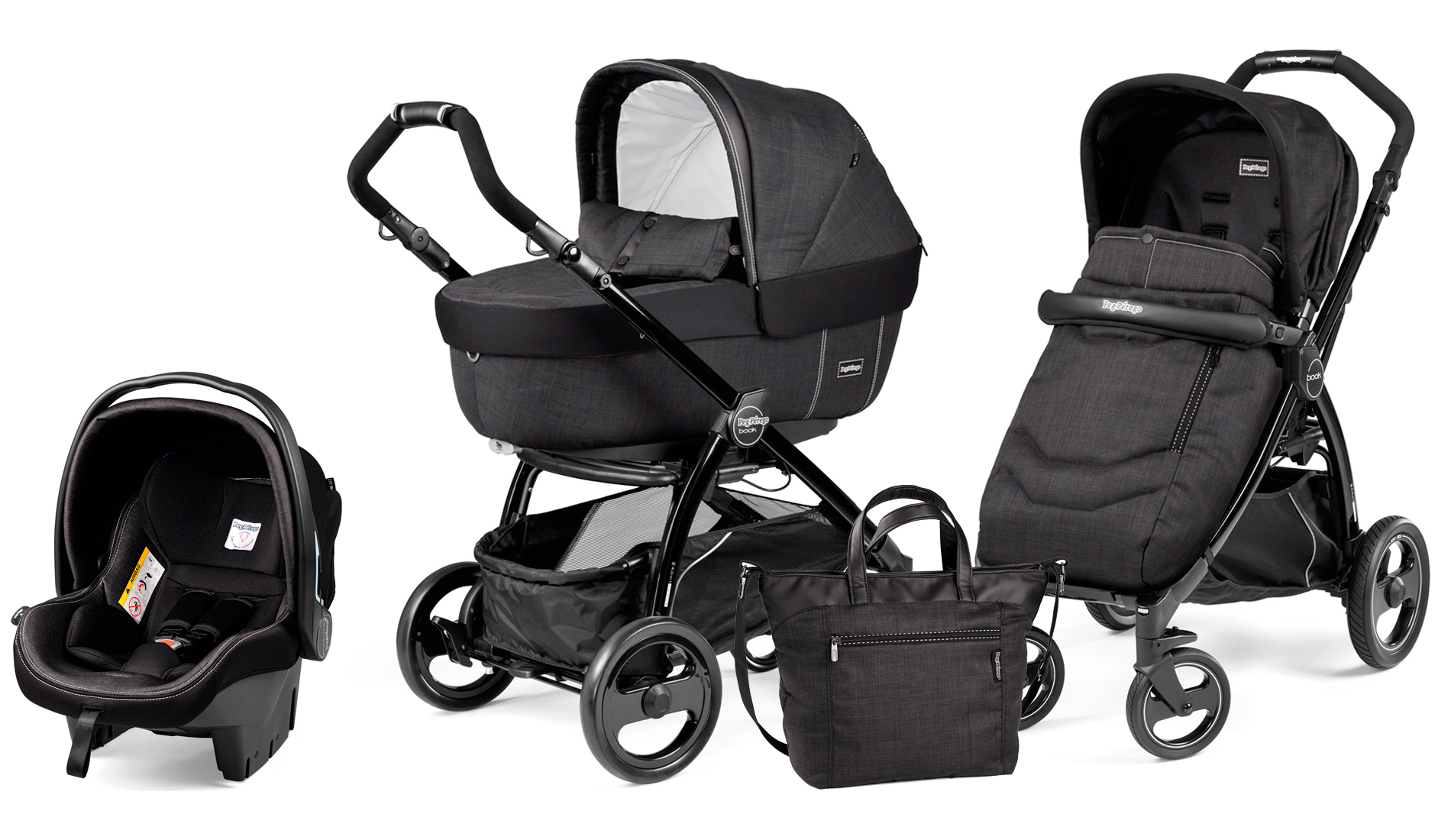 Коляска 3 в 1 Peg Perego Book Plus Elite Set Modular Onyx