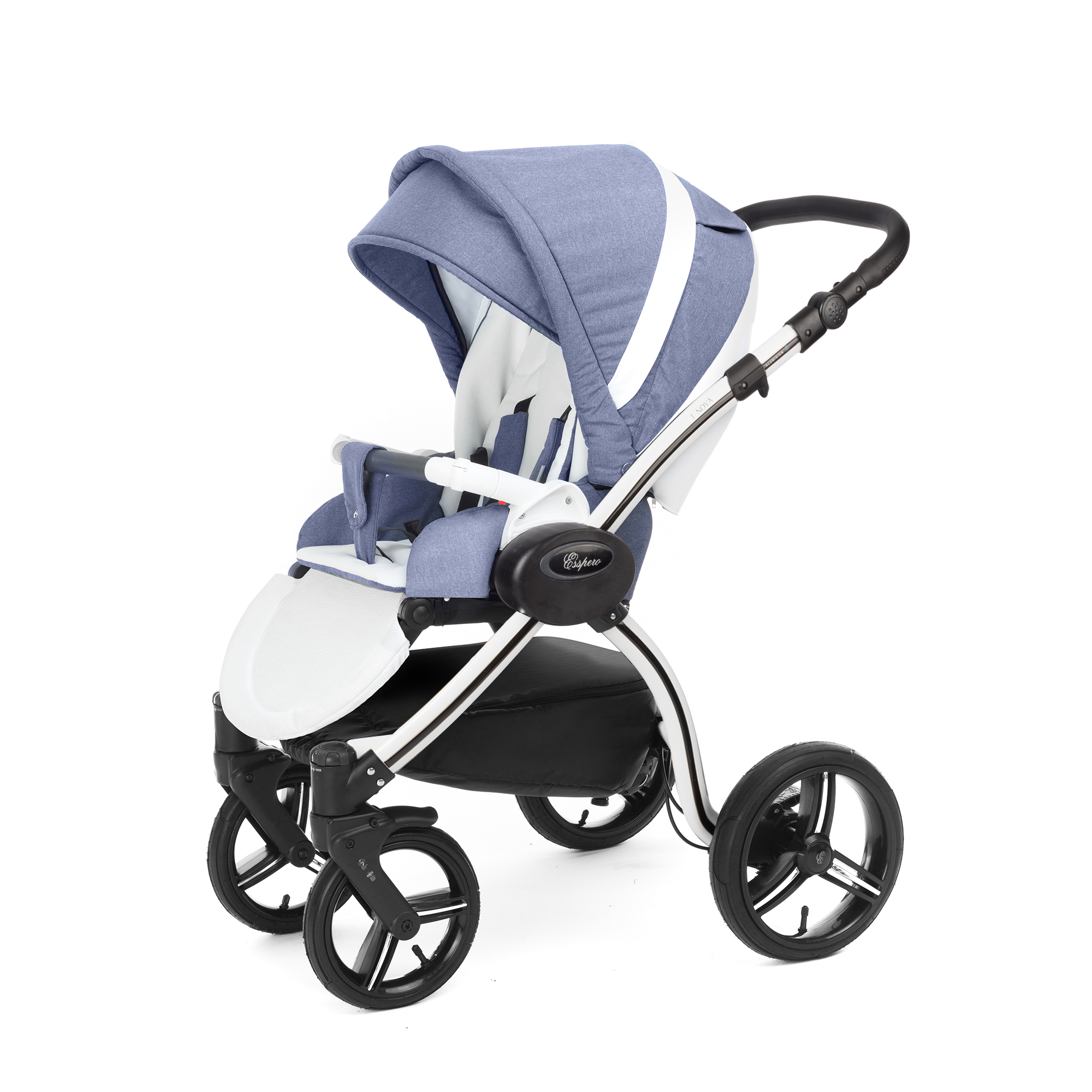 Прогулочная коляска Esspero Grand I-Nova (шасси White) Jeans Blue