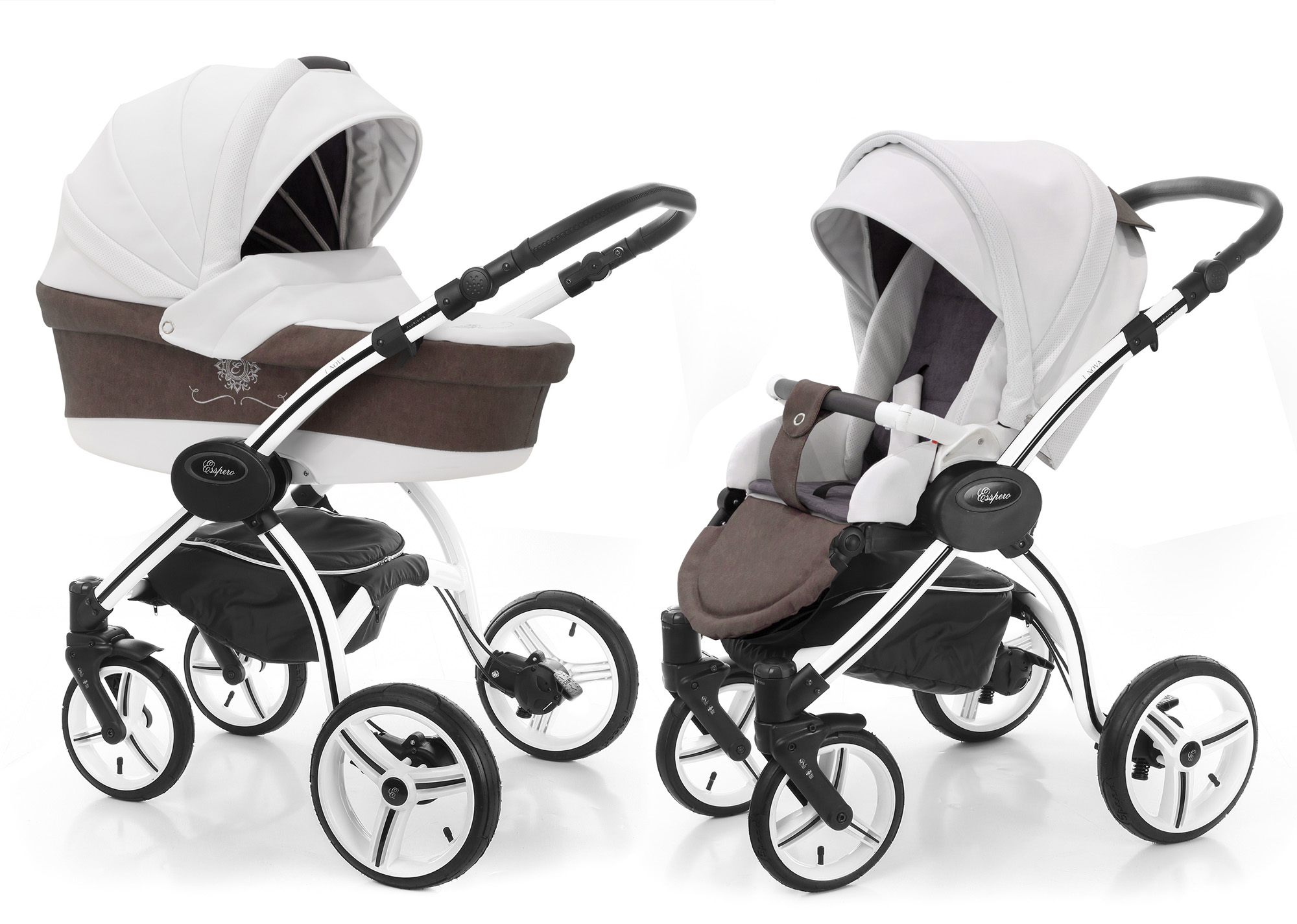 Коляска 2 в 1 Esspero LE Alesund (шасси I-Nova White) Brown