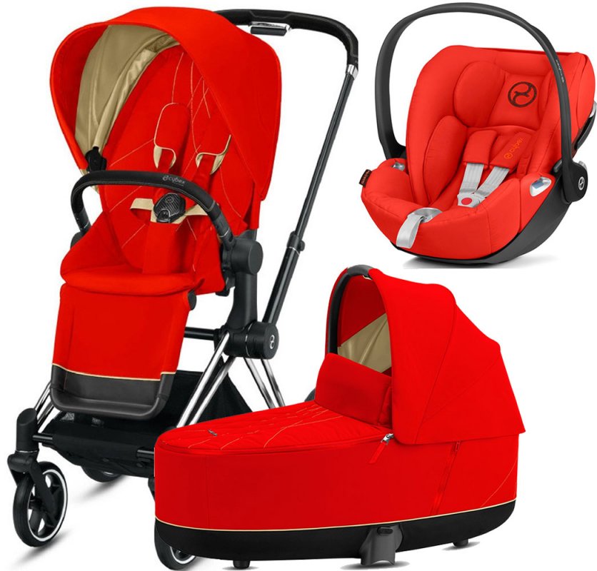 Коляска 3 в 1 Cybex Priam III Autumn Gold Chrome Black