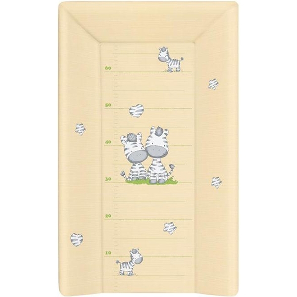 Пеленальный матрац на кровать Ceba Baby на жёстком основании 80 см Zebra Yellow