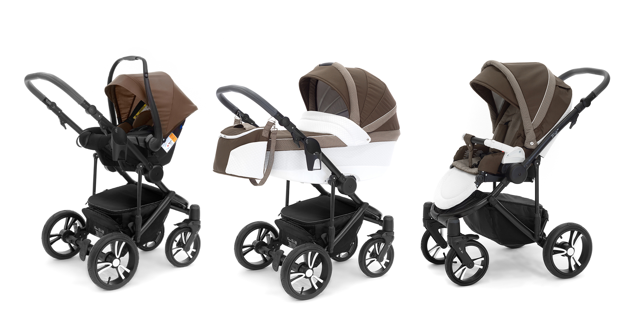 Коляска 3 в 1 Esspero Grand Magic Pro (шасси Black) Royal Brown